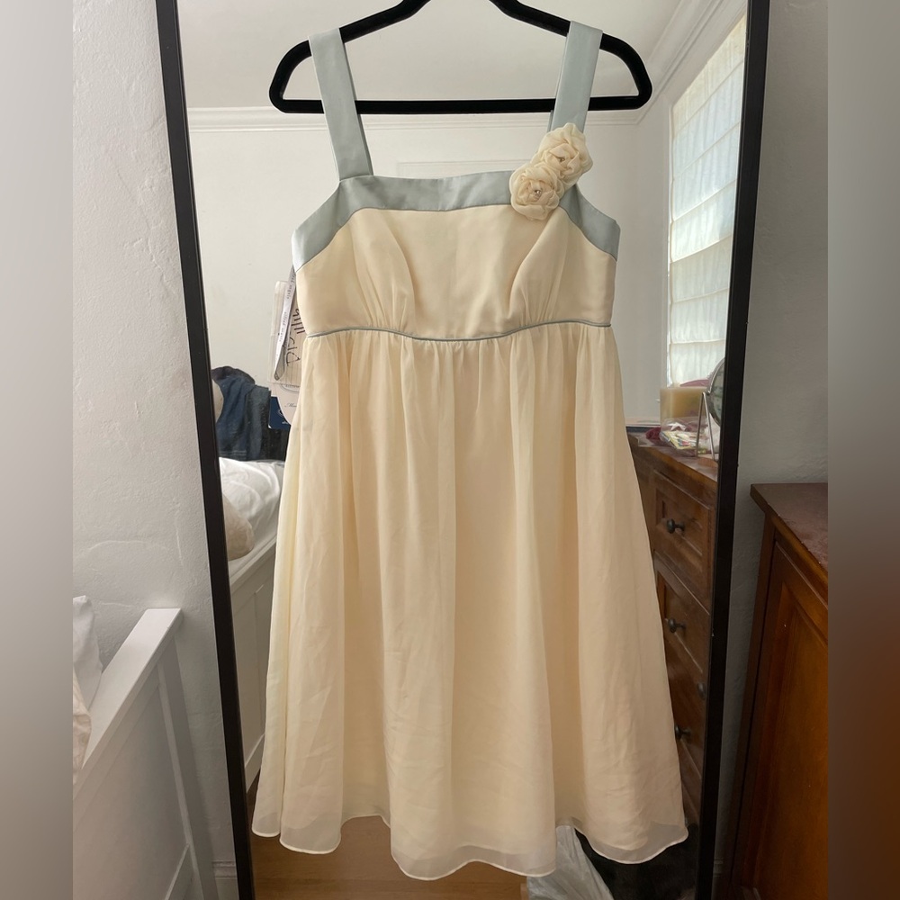 Yellow and green babydoll dress